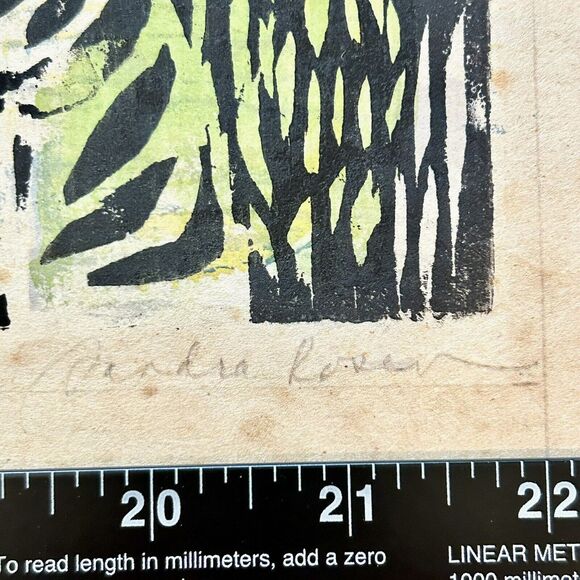 Sandra Rosen Holubow Print Signed Numbered Chicago Artist Trees Roots 14" x 23" - Picture 2 of 11